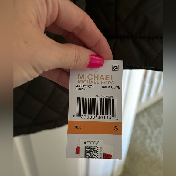 Women’s Faux-Fur-Collar Quilted Coat by Michael Kors - Picture 10 of 15